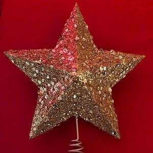 Gold Sequins Tree Topper